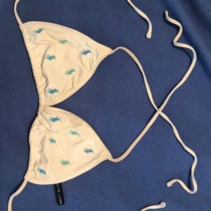Ralph Lauren string white bikini top